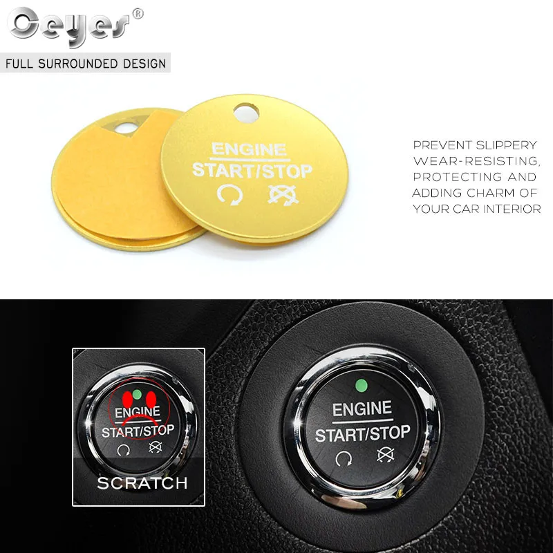 Car Start Engine Button Key Ring for FORD (45)