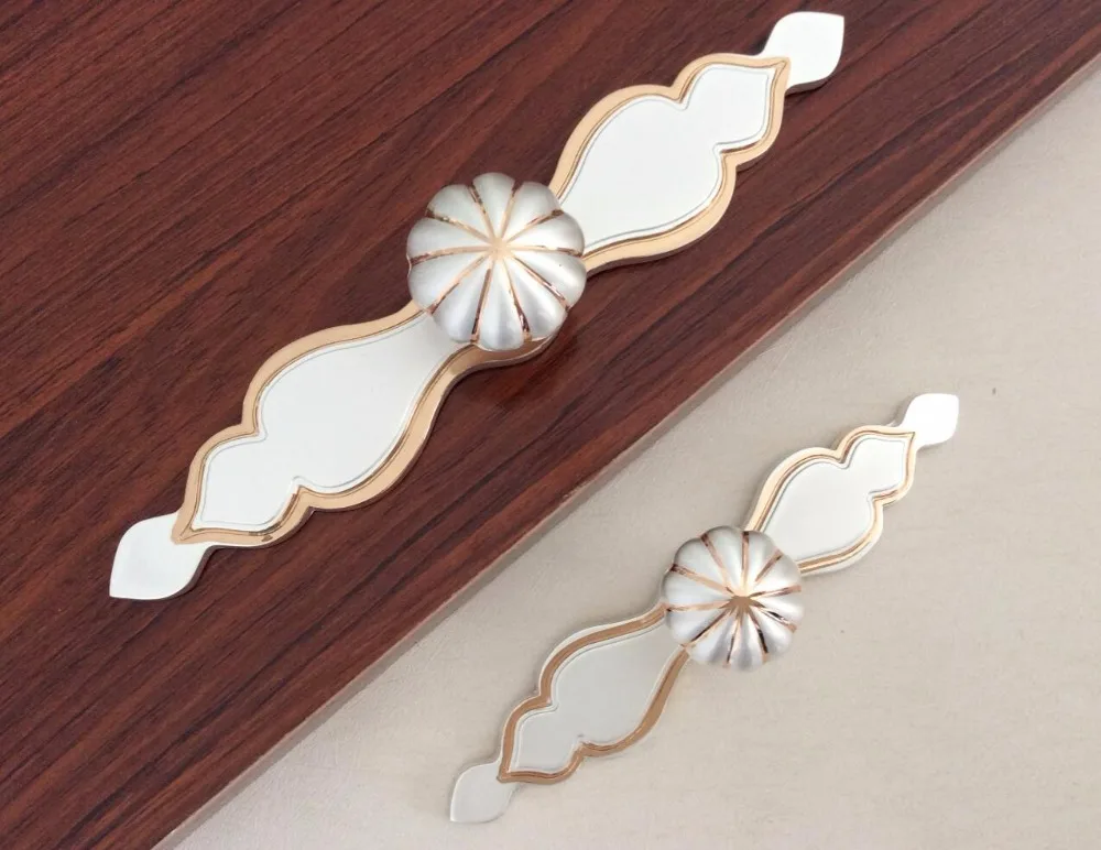 Дверная задняя панель pull из белого золота ручки для ящиков ручка комода