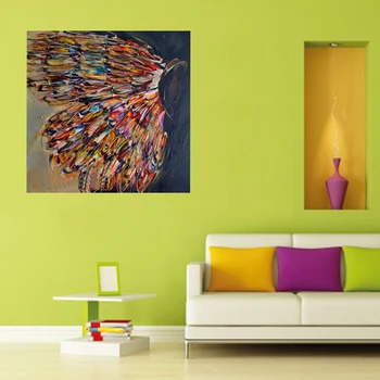 

Handpainted Animal Wall Art Abstract Colorful Butterfly Art Oil Painting On Canvas Best Gift Home Decor Hang Group Pictures