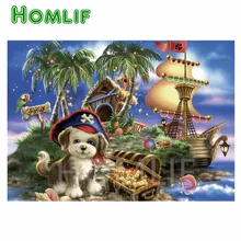 Алмазов картина Рождество карты Санта Клаус собака алмаз живопись эйген Фото Пользовательские rond 5d diy diamant schilderen kerstkaarten