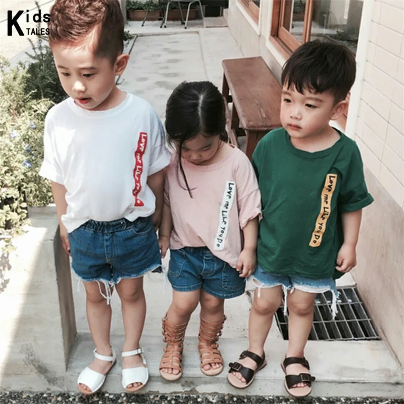 

2019 Fashion Kids Boys Girls T-Shirts Children T-shirts Summer Cartoon Clothes Kid T-shirt for Baby Children's Clothing RW-164