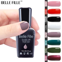 BELLE FILLE 15 мл УФ гель лак для ногтей 189 цветов розовый телесный