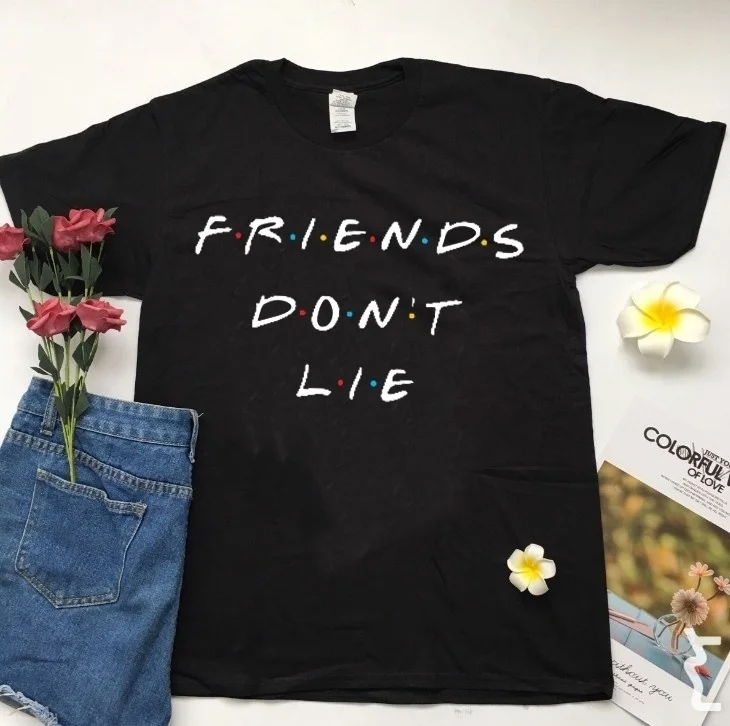 

kuakuayu HJN Women Stranger Things Letter Print Plus Size T Shirt White Short Sleeve Friends Dont Lie Printing Tee Summe Tops