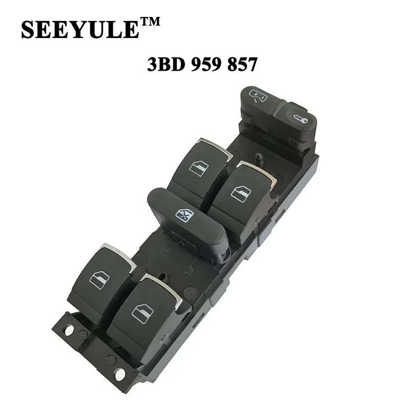 

1pc SEEYULE 3BD 959 857 Car Window Lifter Switch Window Control Switch for VW GTI Golf 4 Jetta MK4 BORA BEETLE 98-05 Passat B5