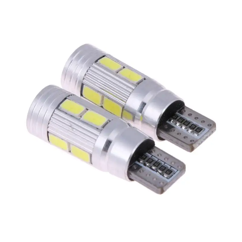 2 шт. Автомобильные светодиодные лампы T10 5630 10 SMD W5W 12 В|Сигнальная лампа| |