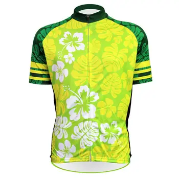 

Alien SportsWear Flowers And Leaves Pattern Bike Clothing Men Summer 100%Polyester Quick Dry Cycling Jersey Size XS-5XL