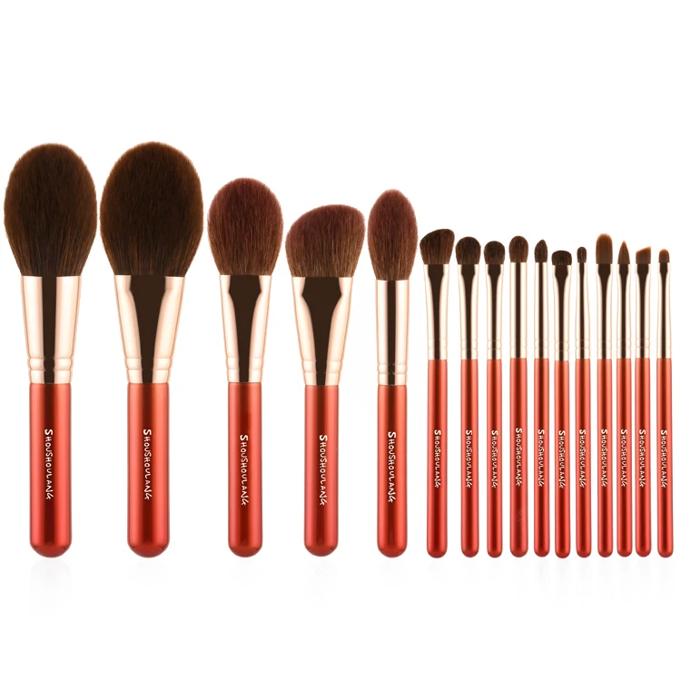 

Professional Makeup Brushes Set Soft Sokouhou Goat Hair Powder Blush Eye Shadow Eyebrow Lip Brush pincel maquiagem Make Up Brush