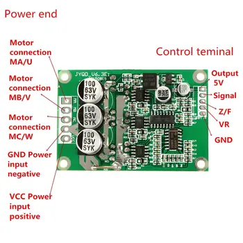 

Brushless Motor Drive Board Balanced Car BLDC Controller for DC 12V 24V 36V 500W power supply