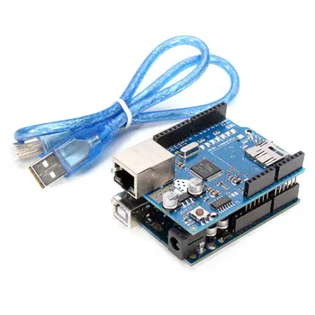 

ATmega328 UNO R3 + Ethernet Shield W5100 Kit For DIY with usb cable ATmega16U2