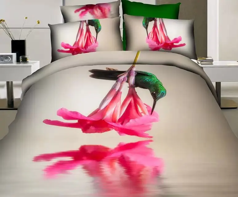 Стиль подсолнуха роскошный 3D картина маслом печать 4 шт полный/королева комплект постельного белья Кровать линия Duver крышка набор - Цвет: 9