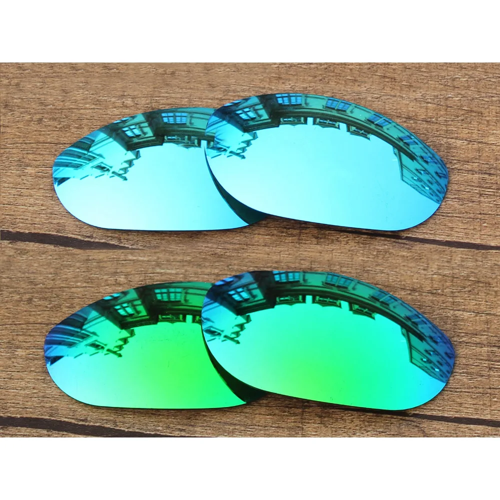 

Vonxyz 2 Pairs Ice Mirror & Jade Mirror Polarized Replacement Lenses for-Oakley Monster Dog Frame