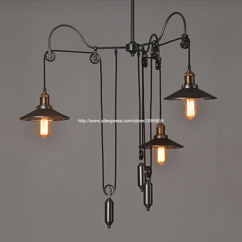 Buy Vintage Industrial 3 Arms Pulley Lifting Mirror