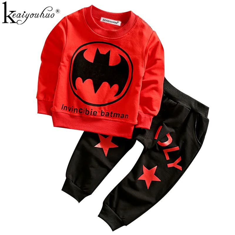 

Autumn Baby Boys Clothes Cartoon Batman Girls Clothes Sets Kids Clothes Set T-shirt+Pants Outfits Children Clothing Sport Suit