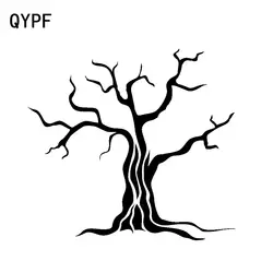 QYPF 15,5 см * 14,3 см интересные Увядшие ветви и испорченные абстрактные виниловые наклейки для автомобиля привлекательные наклейки на окна C18-0389