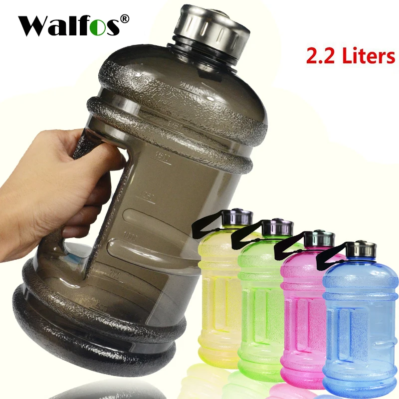 2.2L Big Large Capacity Water Bottles Outdoor Sports Fitness Training