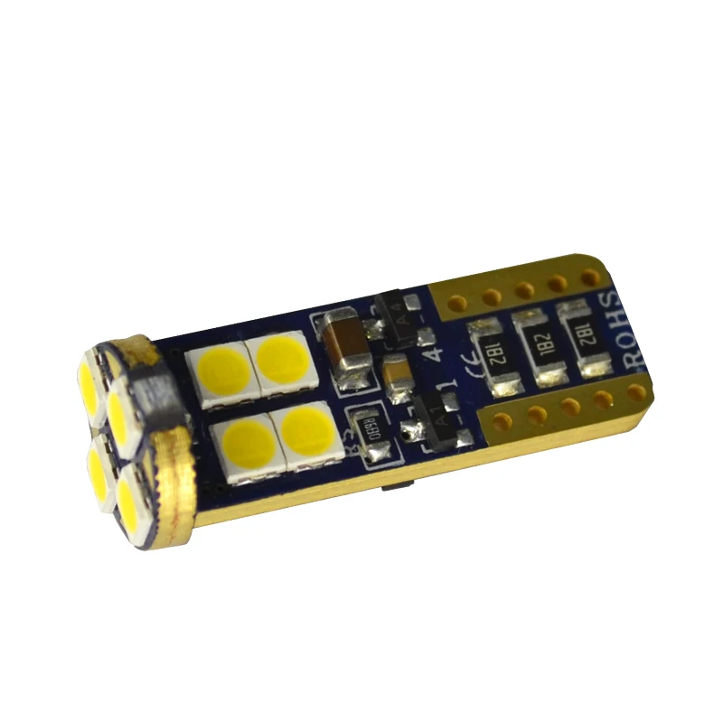 10 шт. W5W светодиодный светильник canbus T10 12 smd 3030 без ошибок автомобильная лампа Поворотная сторона номерного знака светильник для багажника габаритные огни Белый Красный Янтарный