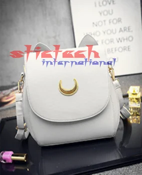 

by dhl or ems 50pcs Moon Ladies Handbag Black Luna Cat Shape Shoulder Bag PU Leather Women Messenger Small Bag