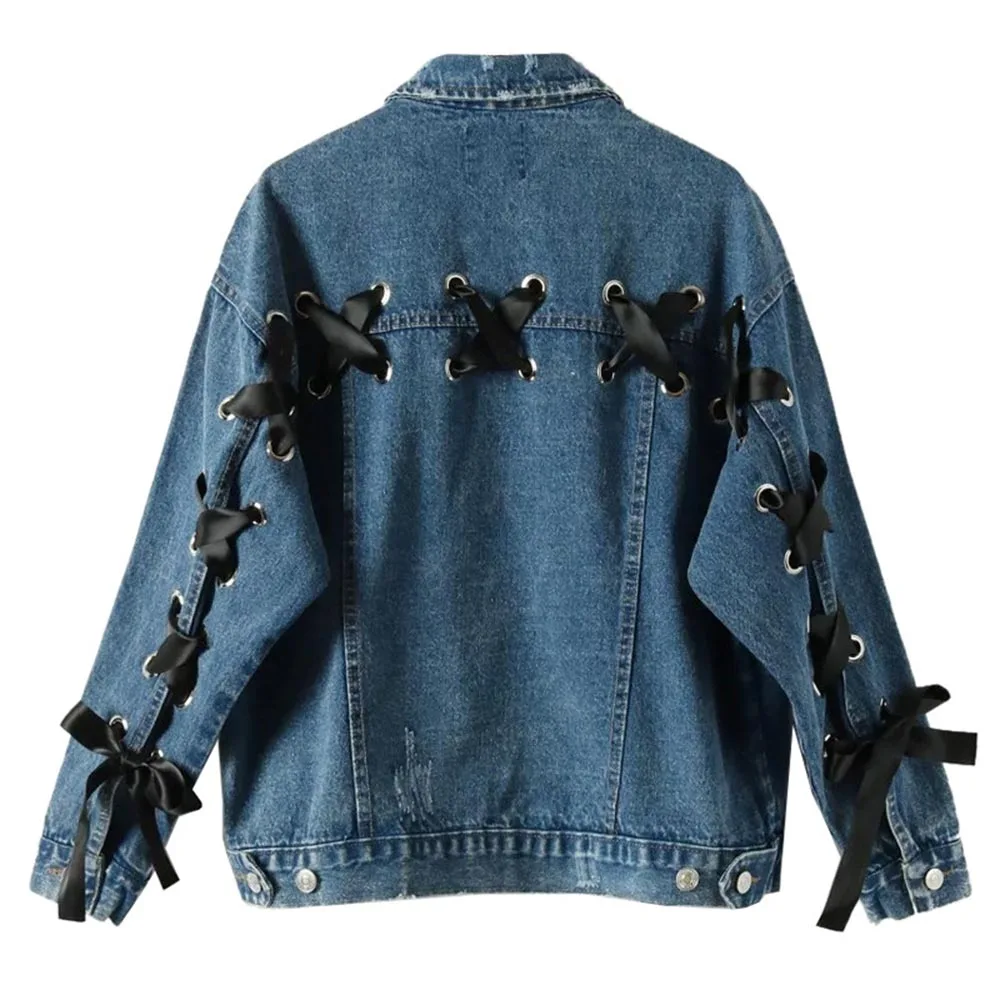 women's polo denim jacket