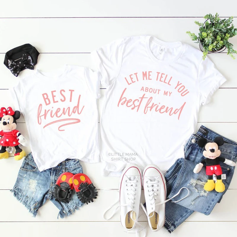 

Best Friends T Shirt Mother and Daughter T-shirt Mom Baby Outfits Mothers Day Gift Mommy and Me Outfits Tops Drop
