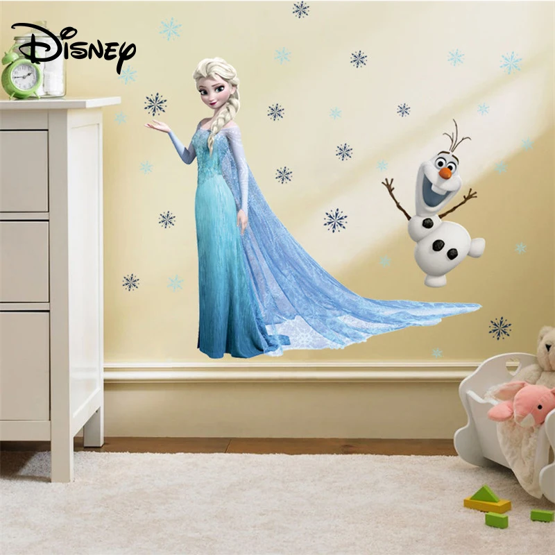 Наклейка Disney Холодное сердце мультяшная декоративная наклейка Xuebao для спальни