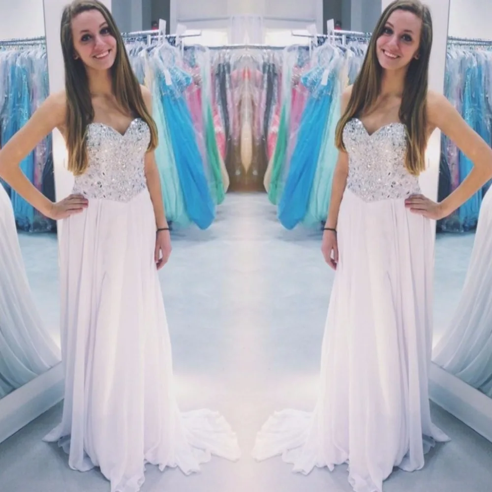 New Sparkly Beading Body Prom Dresses Zipper Design Formal Women