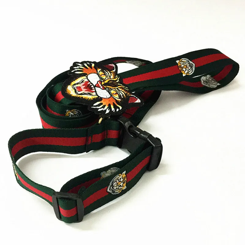 

Embroidered Tiger Avatar Designer Pet Collar and Leash with a full set of metal chest straps for medium and large powerful dogs