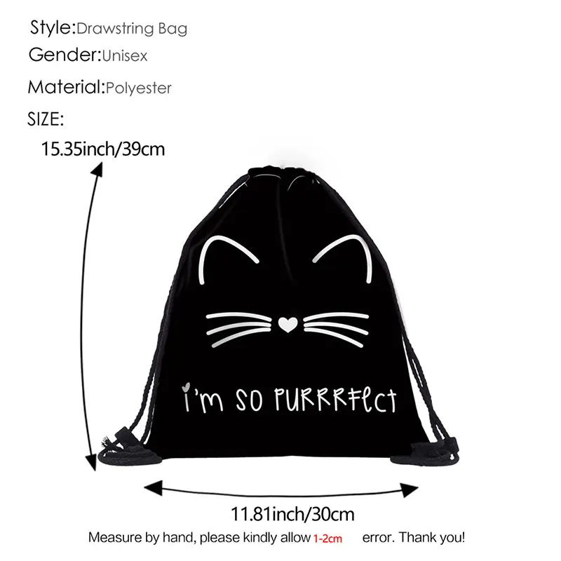 DropShipping Mutilcolor Fashion School Drawstring backpack Bag Shoe Backpack Oxford women solid drawstring bags with string