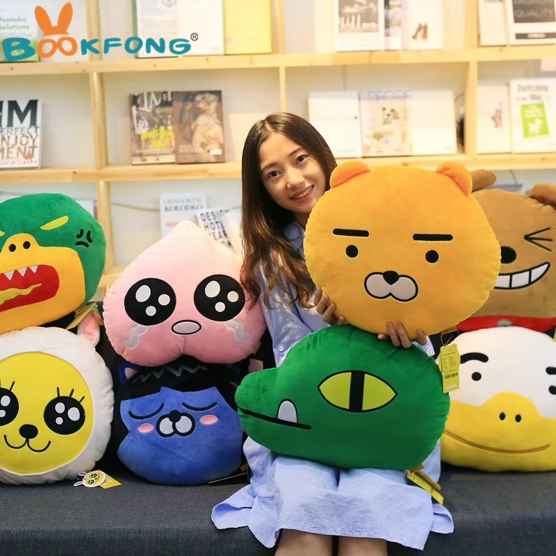 

40CM Cartoon Kakao Friends Plush Pillow Toys Ryan Stuffed Plush Toys Cushions Ryan Cushion Home Car Decoration