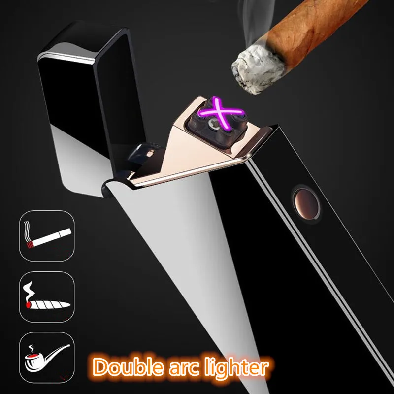 USB charging Double arc plasma Cigarette lighter Rechargeable battery Windproof flameless