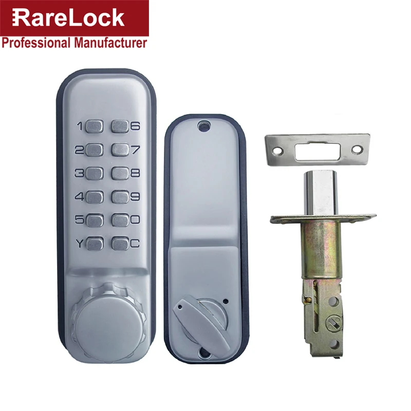 ФОТО Rarelock Christmas Supplies Mechanical Combination Door Lock Digital Keyless Deadbolt Locks for Office Bedroom Home DIY