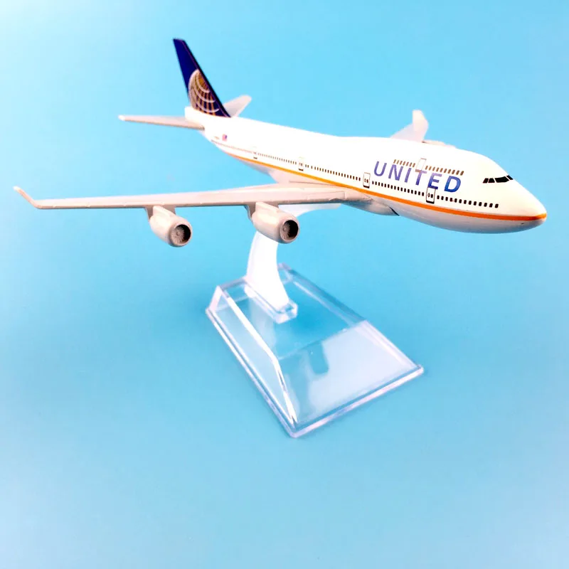 16 см Air United Boeing 747 самолет Игрушечная модель самолета металлического сплава литья