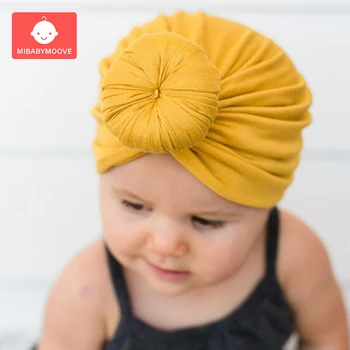 

Cute Baby Turban Hat Cotton Elastic Newborn Cap Candy Color Soft Turban Knot Hat Toddler India Style Kids Boy Girl Cap Headwear