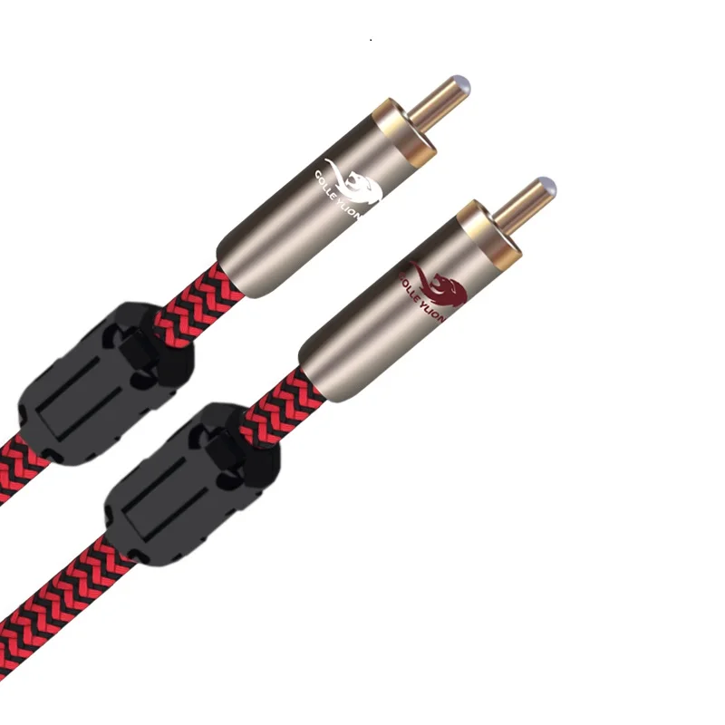 Stereo RCA to RCA Digital Coaxial Audio Cable For Subwoofer Audio Video