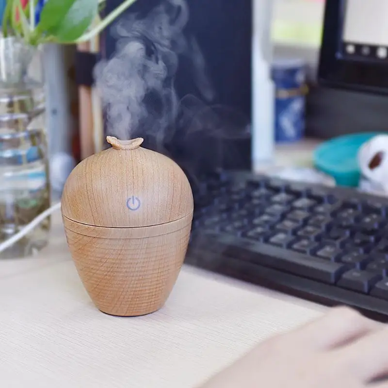 

120ml Air Humidifier Mini USB Ultrasonic Aromatherapy Purifier Oil Diffuser Mist Maker Fogger for Home Office with LED Light