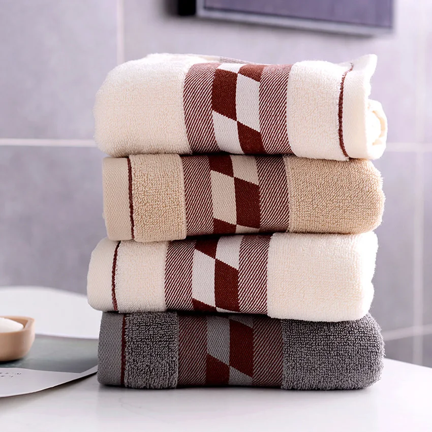 

Home Boutique Cotton Wash Towel Set Packaging 3 Pcs Japanese Square Plaid Shaped Face Towel Bathroom Towels Gift Towels
