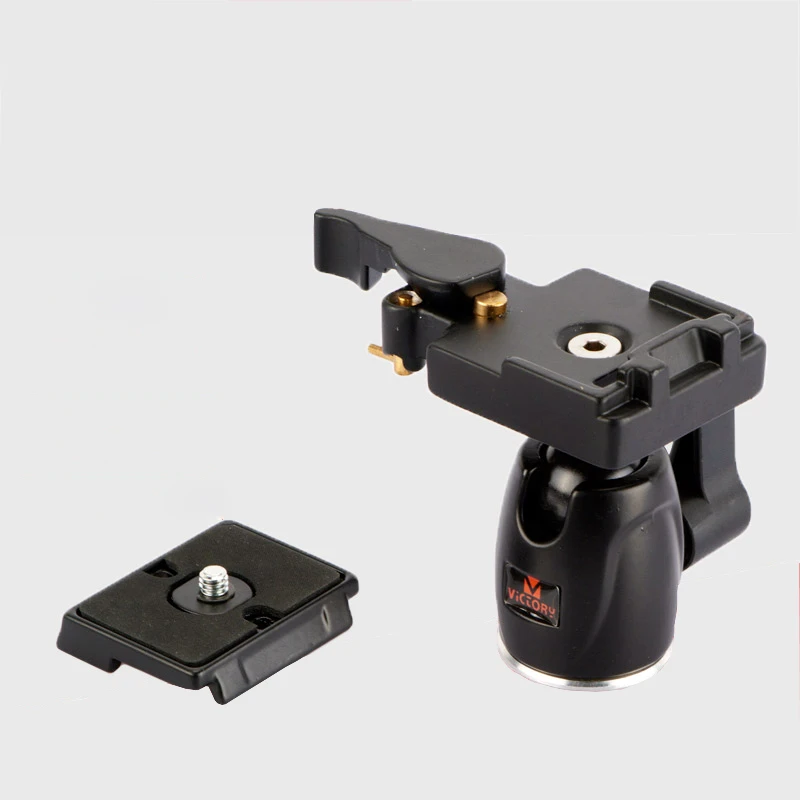 360 Degree Rotate Mini Camera Tripod Ballhead Monopod Ball Head + Quick