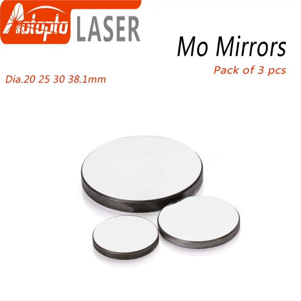 Высокое Качество Mo Mirror Dia. 15 19,05 20 25 30 38,1 мм THK 3 мм для CO2 лазерной гравировки резки пакет 1 шт/3 шт