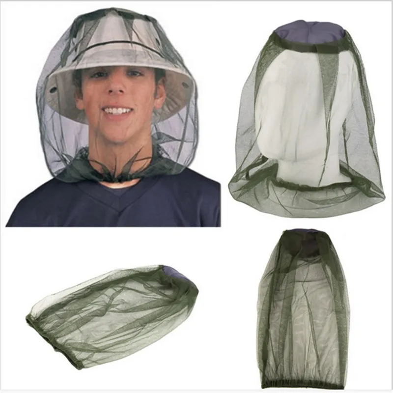 

Anti Mosquito Bee Insect Mesh Head Cover Face Protector Fishing Hunting Net Hat Mask Caps Fisherman Hats Outdoor Hiking Camping