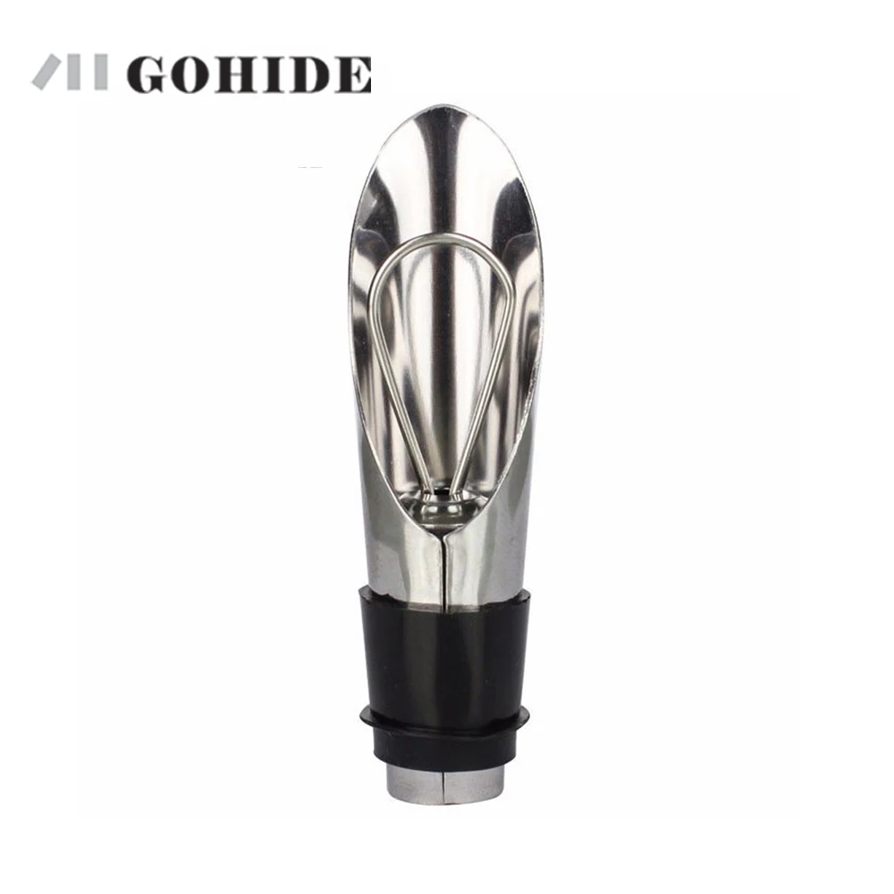 

Stainless steel wine stopper pouring device wine stopper 2 imparted wine guide free shipping