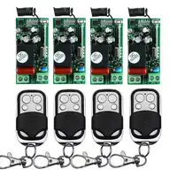 AK-RK01S-220-J 220ボルト1chワイヤレスリモートControl10Aリレースイッチシステム4レシーバー4トランスミッタ光ランプledオンオフ