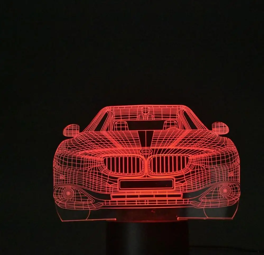 Ночник украшения дома Рождественский Декор 3D Оптические иллюзии стол лампа