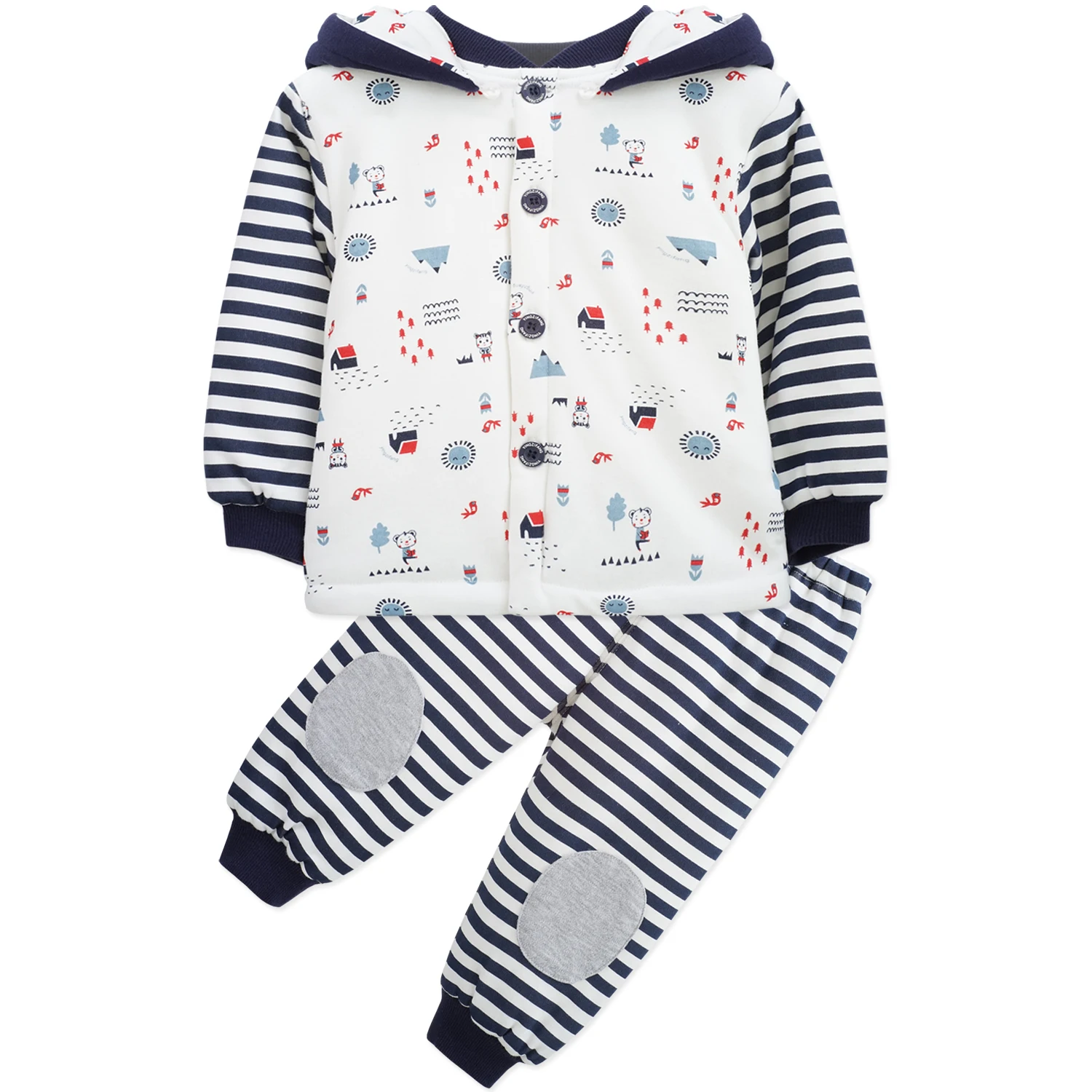 

Yingzifang Rushed Hot Sale Cotton 2017 Autumn Boys Baby Casual Cute Cartoon Long Sleeve Clothing Sets Sleeve T-Shirt Child Set