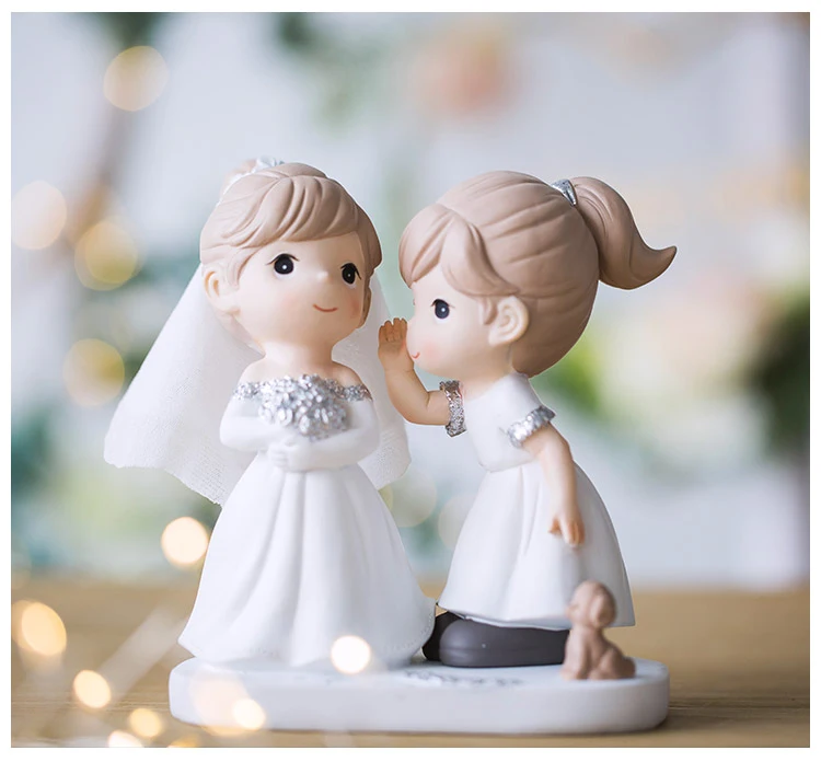 Miz свадебное украшение пара фигурка мультяшная статуя Свадебный декор невесты и жениха торт Топпер украшение дома аксессуары