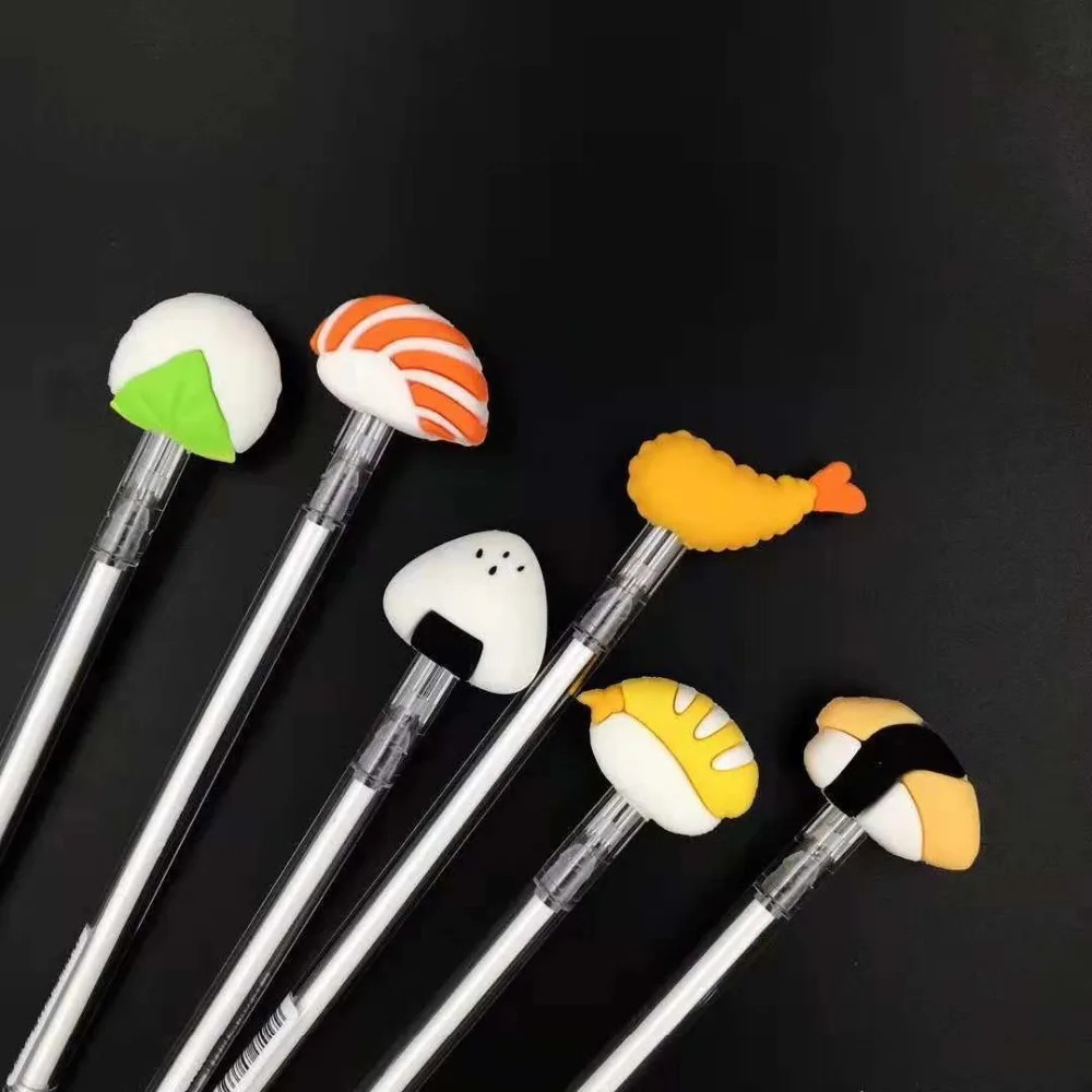 

wholesale 48pcs kawaii pen lot cute creative sushi gel pen for school students kids gift office stationary items bulk papelaria