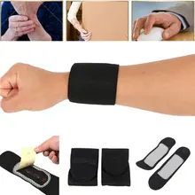 1 Pair Tourmaline Self-Heating Wrist Band Far Infrared Magnetic Therapy Heating Pad Super cheap HM08