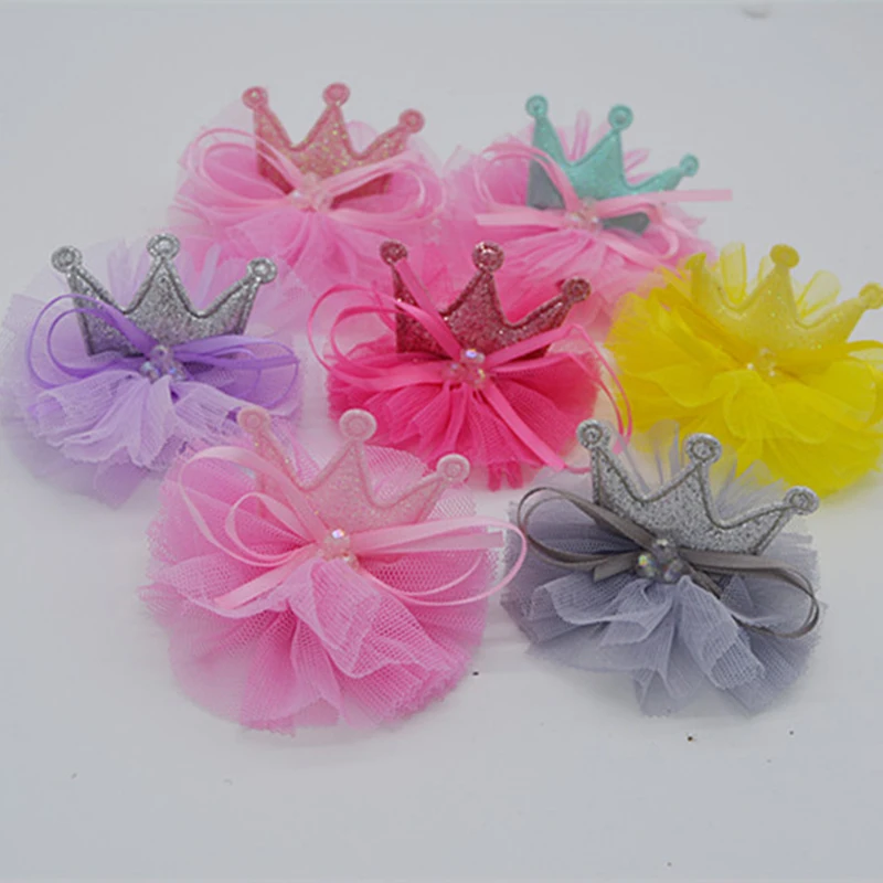 7x5.5cm 6pcs lace Crown patch applique for Girls hair accessories DIY Kid patches Clothing Craft Sticker Hair Ornament | Дом и сад