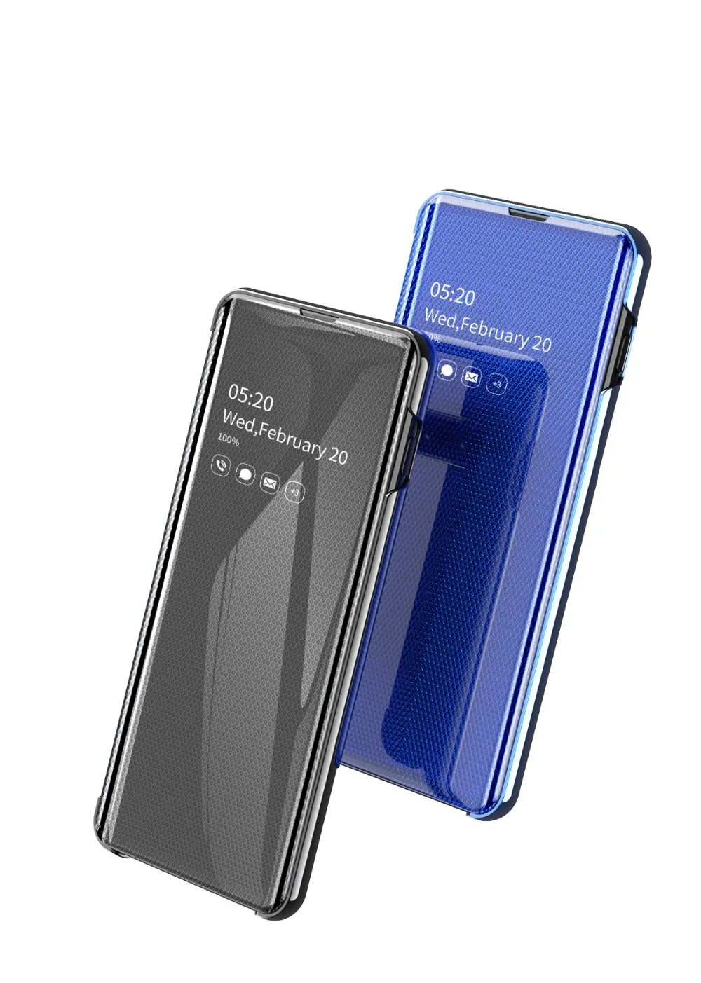 Умный зеркальный флип-чехол для Galaxy S10 S8 S9 Plus S10e S7 Edge Note 8 9 A50 A30 A70 A7 A750 чехол-подставка
