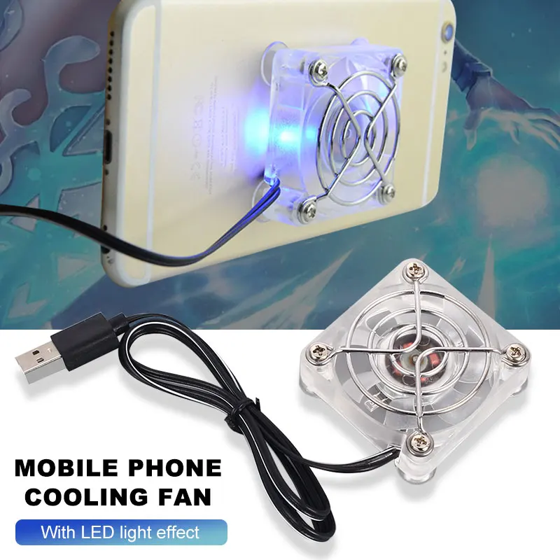 Вентиляторы охлаждения мобильного телефона портативный с присоской вентиляторы с светодиодный подсветкой 5 V 1A низкий уровень шума телефонный радиатор для игры