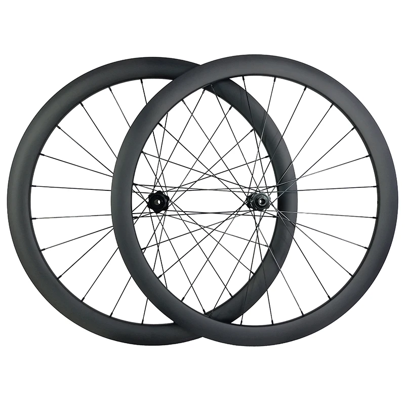 

1400g 700c 42mm asymmetric road disc carbon wheels clincher tubeless center lock wheelset UD 3K 12K 9mm QR 12mm 15mm 135mm 142mm