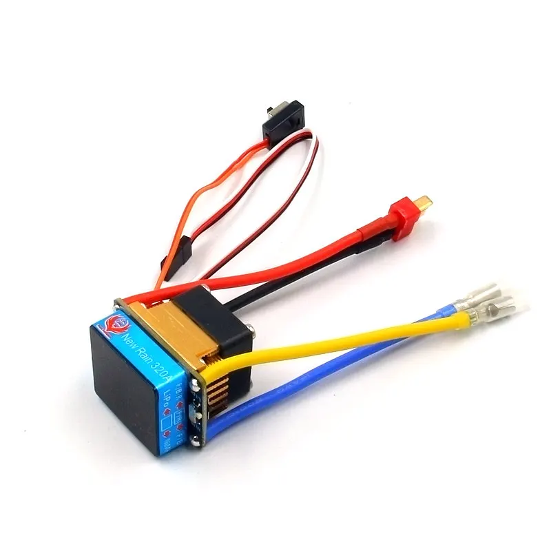 Fire Phoenix New Rain Waterproof 80A 480A Brushed ESC for Single Dual Motor with Cooling Fan 2-4s 3 Modes 5V//3A BEC for RC car with T Plug for Dual Motor